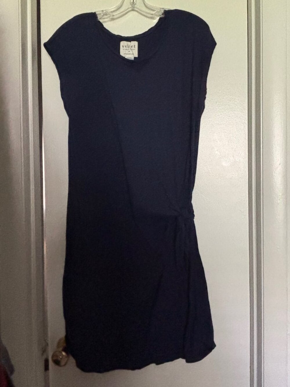 Navy Graham & Spencer for Anthropologie Tie Mini-Dress - XL